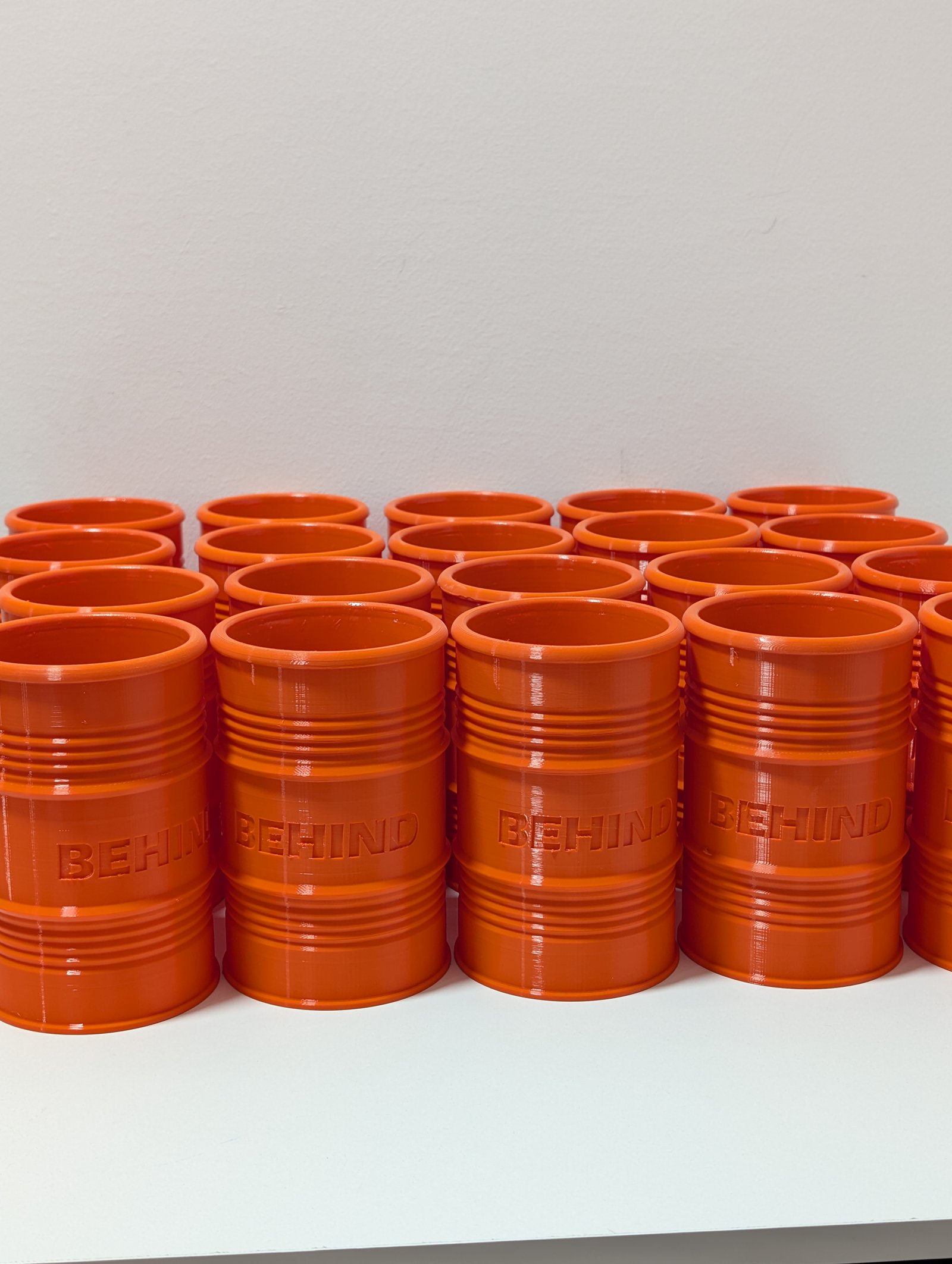 Producción de Vasos Impresión 3D PETG Behind