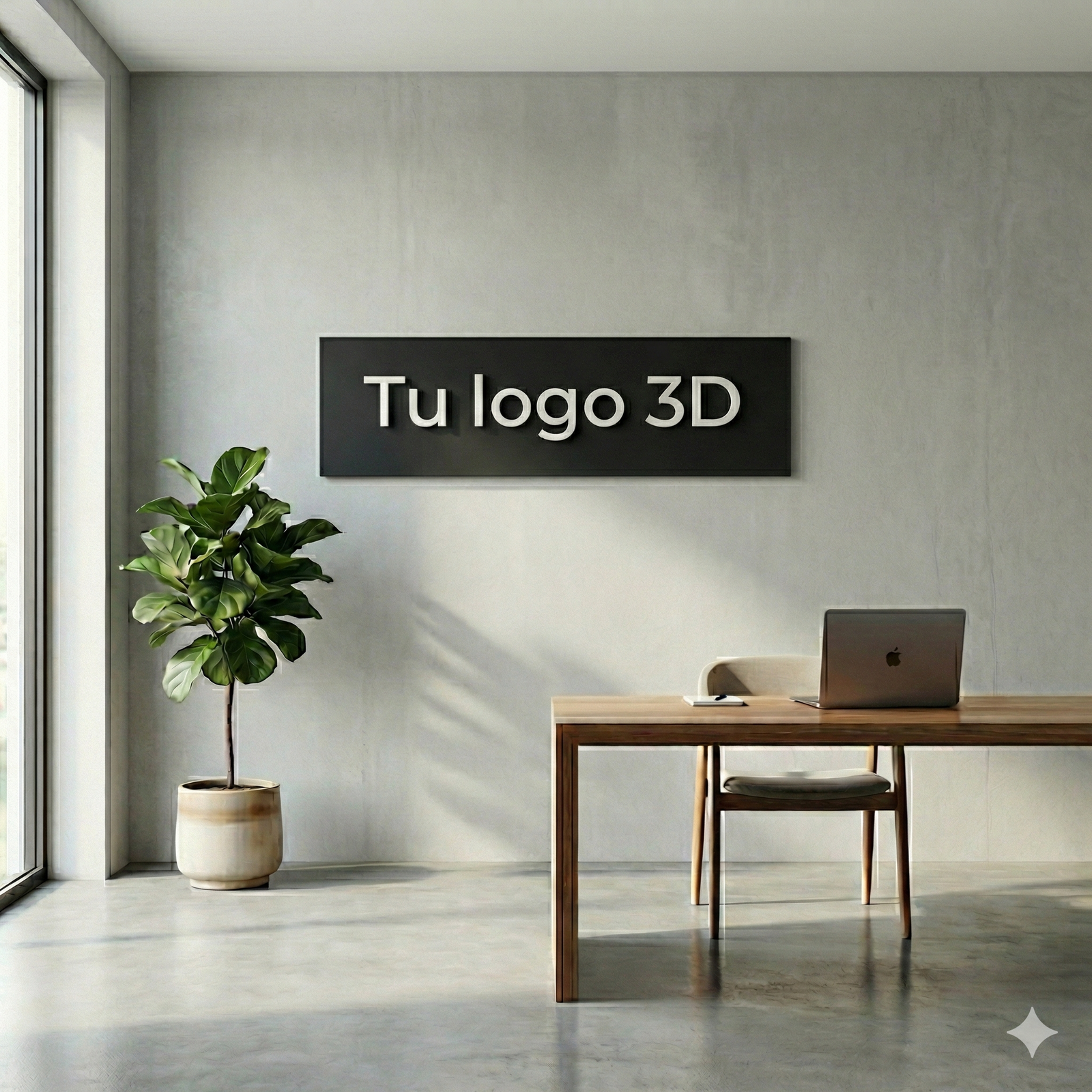 Cartel con Logo 3D